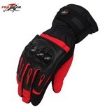 Off-Road Gloves Waterproof Windproof Winter Warm Pu Leather Cycling